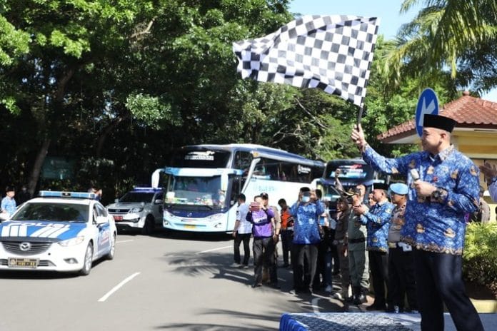 Bupati Tangerang Lepas 28 Bus Mudik Gratis Tujuan 4 Provinsi