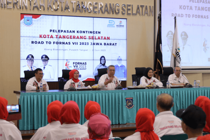 Lepas 258 Kontingen Kormi Tangsel ke Ajang Fornas VII, Benyamin: Ukir Prestasi Terbaik