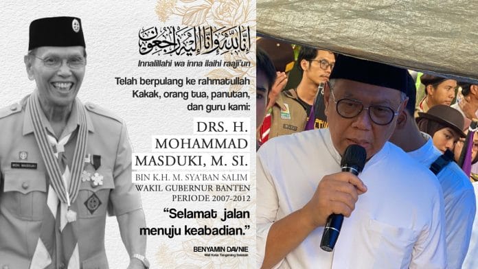 Hadiri Pemakaman M Masduki, Wali Kota Benyamin Sampaikan Duka Mendalam