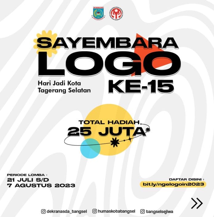 Gelar Sayembara Logo HUT ke-15, Pemkot Tangsel Siapkan Hadiah Rp.25 Juta