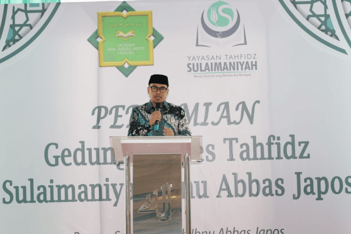 Resmikan Ponpes Tahfidz Sulaimaniyah Ibnu Abbas Japos, Ini yang Disampaikan Pilar