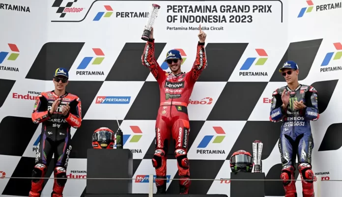 Hasil MotoGP Mandalika 2023: Bagnaia Menangi Balapan di Indonesia