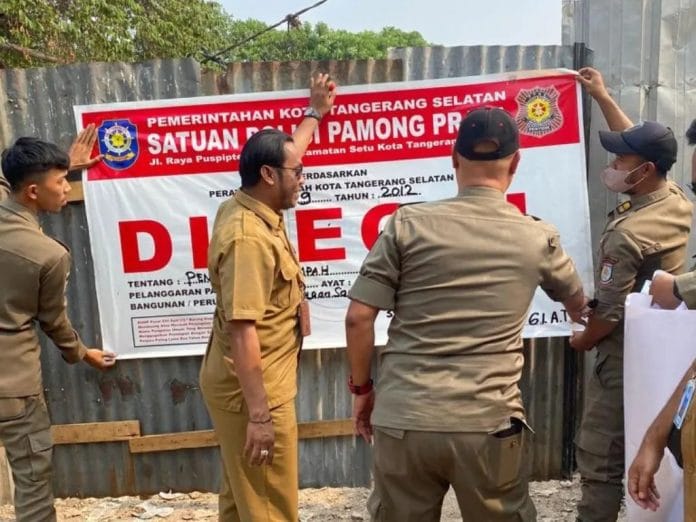 Tindak Tegas, Pemkot Tangsel Segel TPA Liar Pladen Pondok Ranji