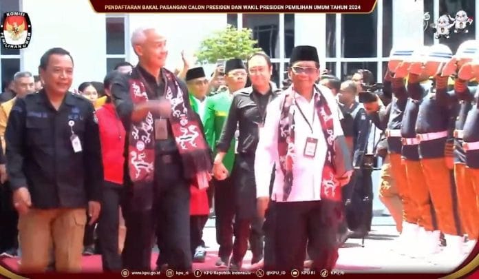 Ganjar-Mahfud MD Resmi Daftar ke KPU RI