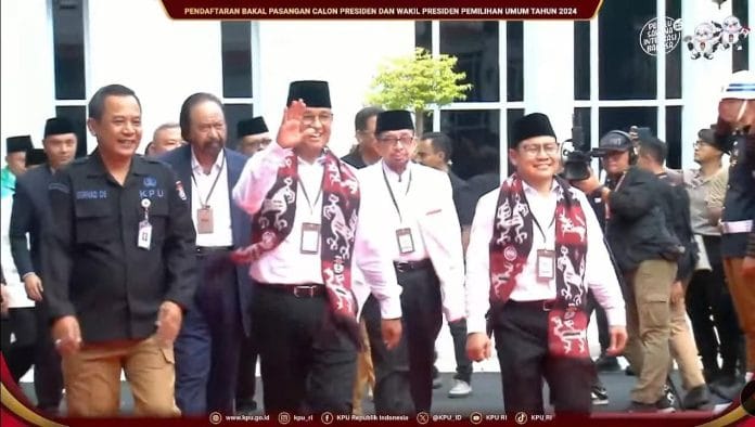 Anies dan Cak Imin Jadi Pasangan Pertama Daftar KPU RI