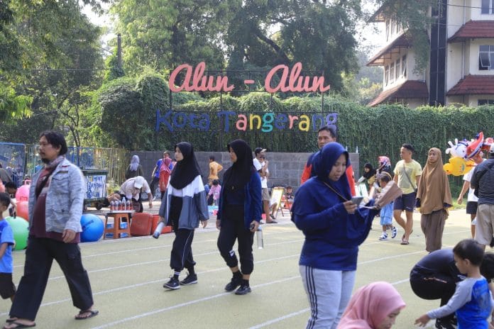 Alun-Alun Kota Tangerang Jadi Lokasi Favorit Masyarakat untuk Berolahraga