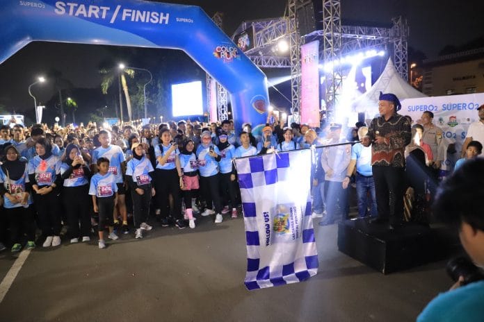 1.200 Peserta Meriahkan Tangerang Color Run Night 2025