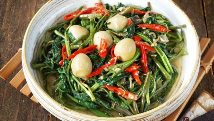 Nikmat! Resep Masak Cah Kangkung Telur Puyuh Cocok buat Makan Siang