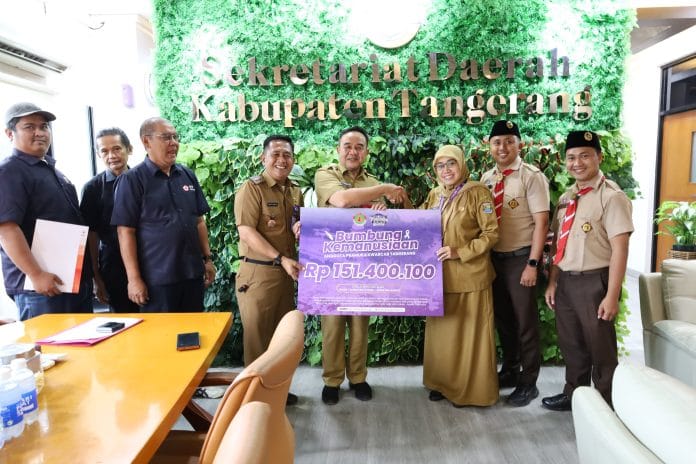 Pramuka Kabupaten Tangerang Salurkan Donasi Rp151 Juta untuk Korban Bencana di Sumatera